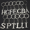 Double-Sided Three-Dimensional Plating Alphabet Keychain, Style: R