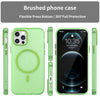 For iPhone 12 Pro MagSafe Frosted Translucent TPU + PC Full Coverage Phone Case(Green)