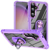 For Samsung Galaxy S24 FE 5G TPU + PC Lens Protection Phone Case with Ring Holder(Purple)