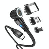 ENKAY PD60W Type-C to Type-C / 8 Pin / Micro USB Magnetic 540 Degrees Rotating Fast Charging Cable, Length:2m(Black)