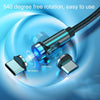 CC56 8Pin Magnetic Interface Dust Plug Rotating Data Charging Cable, Cbale Length: 2m(Silver)