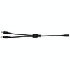 5.5 x 2.1mm 1 to 2 Female to Male Plug DC Power Splitter Adapter Power Cable, Cable Length: 30cm(Black)