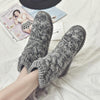 A1 Autumn and Winter Knitted Wool Fleece Thickened Non-slip Boots, Size: 40(Grey)