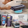For Samsung Galaxy S25+ 5G CaseMe C36 Card Slots Zipper Wallet RFID Anti-theft Leather Phone Case(Purple)