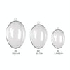 6 PCS Transparent Plastic Hollow Ellipsoid Easter Christmas Wedding Decorations
