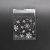 1 Packs Snowflake Christmas Candy Cookie Snack Bag Self-adhesive Gift Bag, Size:7x7cm