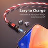 2.4A USB to 8 Pin 540 Degree Bendable Streamer Magnetic Data Cable, Cable Length: 1m(Red)