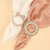 2pcs Silk Scarf Corner Clasp Ring Shirt Hem Cinching Fixed Clothing Accessories, Model: Silver Circle