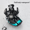 Electric Shaver Rechargeable Razor Intelligent Digital Display Bald Hair Clipper,Style: Blue + Full Set