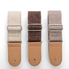 Cotton Linen Guitar Studs Strap Diagonal Shoulder Strap Musical Instrument Accessories(Light Gray)
