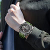 SMAEL 8060 Waterproof Sports Alloy Men Watch Luminous Display HD Mirror Watch(Army Green)