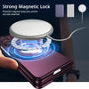 For Samsung Galaxy Z Fold6 360 Rotation Ring Holder MagSafe Shockproof PC Phone Case(Wine red)