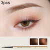 3 PCS MAYCHEER 3117 Small Gold Bars Double Eyebrow Pencil Thin Head Waterproof Non-bleeding Eyebrow Pencil(1 Deep Coffee Color)