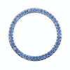 Universal Car Aluminum Steering Wheel Decoration Ring with Diamond For Start Stop Engine System(Blue)