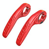 ENLEE E-45616 1pair Bicycle Handlebar Covers Cow Sheeps Horn Grips Joystick Sleeve Accessories(Red)
