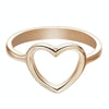 Fashion Heart Shaped Wedding Ring for Woman Rose Gold(9)