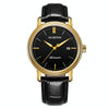 Ochstin 2024 Automatic Mechanical Watch Men Waterproof Calendar Leather Business Mechanical Men Watch(Golden Black)
