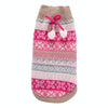 Christmas Snowflake Dog Jumper, Rose Red, Size L