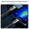 YESIDO CA102 PD 20W USB-C / Type-C to 8 Pin Braided Charging Data Cable, Length:2m(Black)