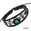 European and American Hand-knitted Beaded Retro DIY Bracelet Scorpion Constellation Leather Punk Fashion Bracelet