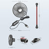 F508 Car Rear Seat USB Air Speed Adjustable Hose Fan(Black Red)