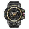 SANDA 3132 Men Multifunctional Waterproof Luminous Sports Watch(Black Gold)