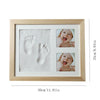 Baby Hand Foot Print Mold Maker Solid Wooden Photo Frame With Cover Fingerprint Mud Set(Pink)