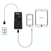 W-858 12A 12 Ports USB Fast Charging Dock Desktop Smart Charger AC100-240V, US Plug (Black)