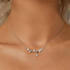 S925 Sterling Silver Platinum Plated Galaxy Clavicle Chain(BSN382)