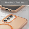 For Samsung Galaxy S23 5G MagSafe Frosted Translucent TPU + PC Full Coverage Phone Case(Orange)