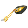 Aluminum Alloy Motorcycle Large-view Rearview Mirror Modification(Gold)