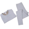 Antibacterial Double-faced Fleece Winter Thickened Constant Temperature Underwear, Size: XL(Light Gray)