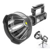 W591 P90 10W Rechargeable Strong LED Flashlight 4-Modes Outdoors Searchlight with Tripod & Output Function
