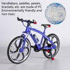 1:8 Scale Simulation Alloy Bicycle Model Mini Bicycle Toy Decoration(Road Bike-Blue)