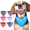 Adjustable PU Leather Dog Bandana, Pink, Medium