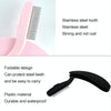 Folding Eyelash Comb Lash Separator Mascara Lift Curl Metal Brush Makeup Tool(Black)