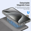 For iPhone 15 Pro DUX DUCIS Lawa Series 2 in 1 Wallet Zipper Detachable MagSafe Phone Case with Lanyard(Grey)