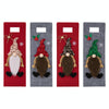 Christmas Cartoon Wine Bottle Cover Holiday Party Decoration Gift Bag(Pink)