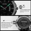 SKMEI 9069 Multifunctional Outdoor Fashion Business Waterproof Silver Shell Quartz Wrist Watch(Gold)