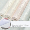 Simple Non-Woven Fabric Bedroom Living Room Plain Wallpaper Self-Adhesive 3D Stereo Imitation Diatom Mud Wallpaper, Specification: 0.53 x 3 Meters(714-2 Cream Color)