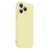 For iPhone 11 Pro Max Nano Lens Cover Liquid Silicone Phone Case(Yellow)