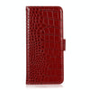For Asus ROG Phone 7 Crocodile Top Layer Cowhide Leather Phone Case(Red)