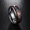 Ceramic Tungsten Steel Dragon Texture Ring for Men, Ring Size:8