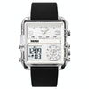 SKMEI 2021 Square Large Dial Triple Movement Men Sports Watch(Transparent White)