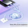 ROMOSS CB258L 6A 3-In-1 Telescopic Data Charging Cable USB-A To Type-C & 8 Pin & Micro Wire 1.1m (White)
