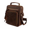 6050 Crazy Horse Texture Genuine Leather Crossbody Bag for Men(Coffee)