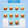 Children Simulation Wooden Pretend Play Puzzle Food Matching Toys, Style: Sandwich