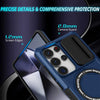 For Samsung Galaxy S25 Ultra 5G Sliding Camshield MagSafe Holder TPU Hybrid PC Phone Case(Royal Blue)