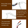 Diamond Studded Cat Eye Presbyopic Glasses Half-frame Fish-filament Glasses Unisex, Degree: +100(Transparent Flower Feet)