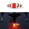 Bicycle Tail Light Intelligent Wireless Remote Control Turn Signal Warning Light(White)